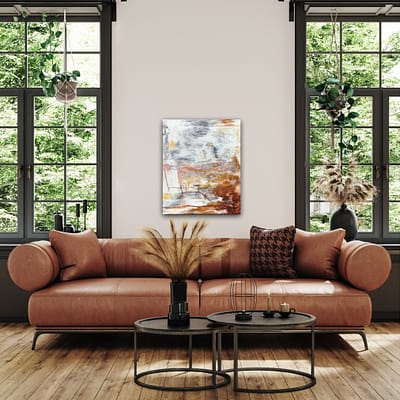 Abstrakt maleri "FireStone" 50x60