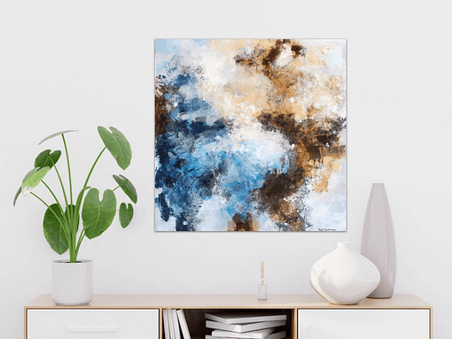 Abstrakt maleri "Sfære" 55x55