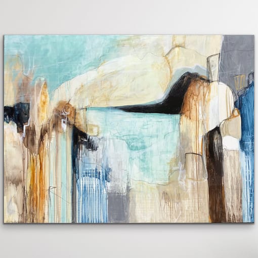 Abstrakt maleri "Udsigten" 90x120