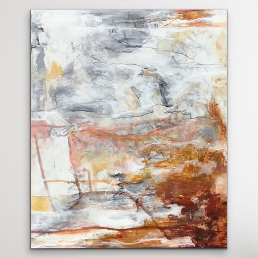 Abstrakt maleri "FireStone" 50x60
